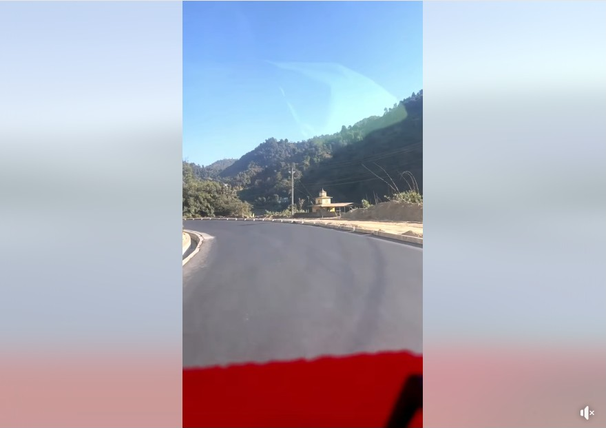 Nepal scenic highway with mountains